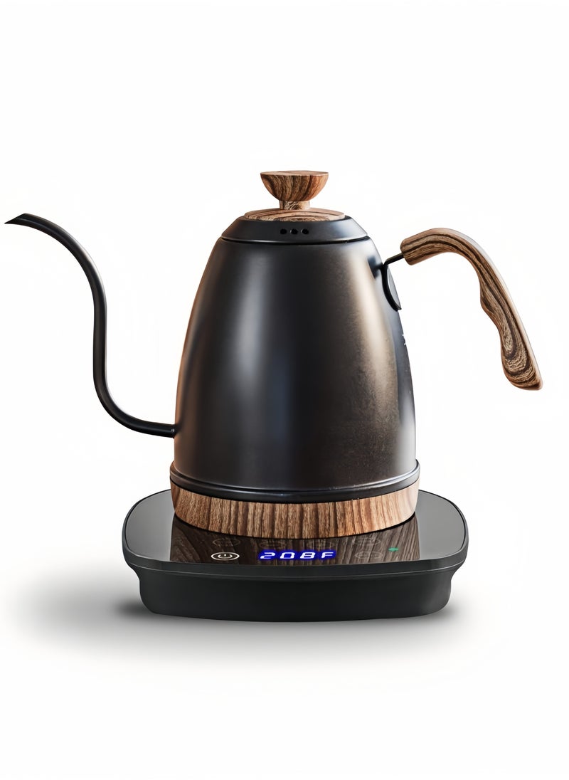Electric Gooseneck Kettle V60 Coffee Kettle 1000ML 1200W Power dry Protection Touch Screen Matte Black Adjustment with Digital Display Temperature Automatic Insulation Stainless Steel Material Suitable for Home and Offic - pzsku/ZF8FEFFB7A5584EC2454EZ/45/_/1733980666/08e3e838-5820-4c87-8407-ed8cfa42a2c9