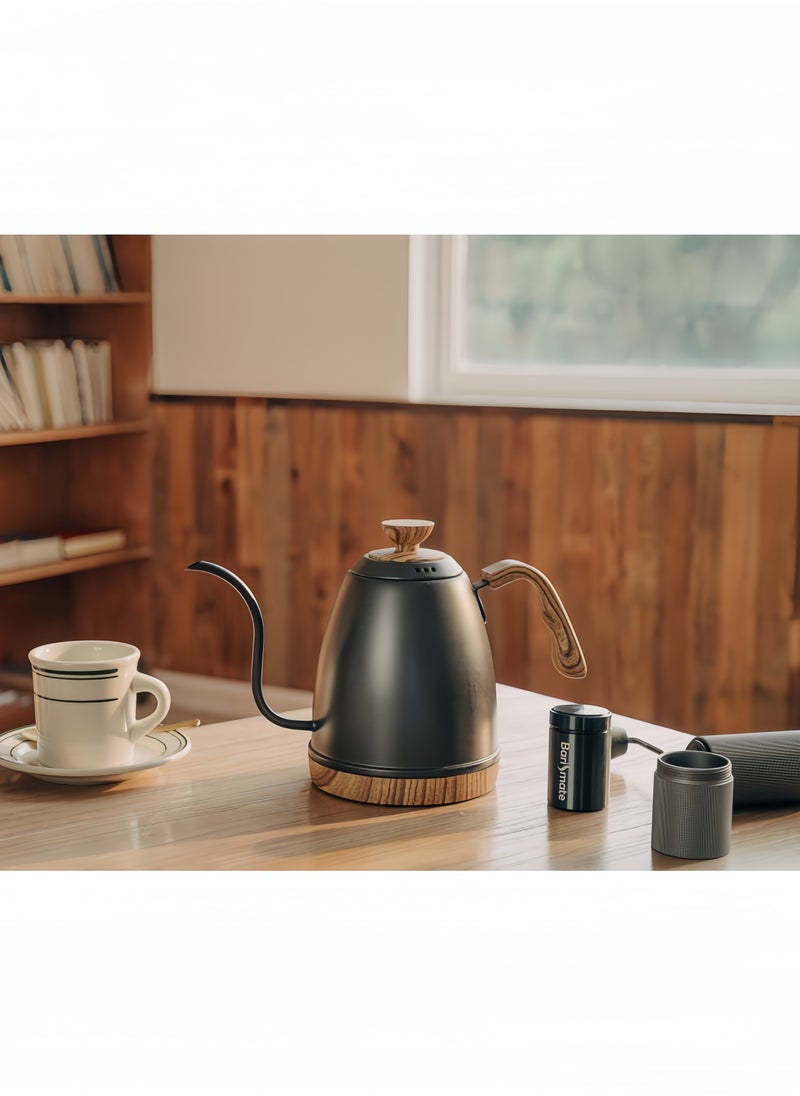 Electric Gooseneck Kettle V60 Coffee Kettle 1000ML 1200W Power dry Protection Touch Screen Matte Black Adjustment with Digital Display Temperature Automatic Insulation Stainless Steel Material Suitable for Home and Offic - pzsku/ZF8FEFFB7A5584EC2454EZ/45/_/1733980669/dccecf1a-56a6-403c-ba78-f8f7db37771e