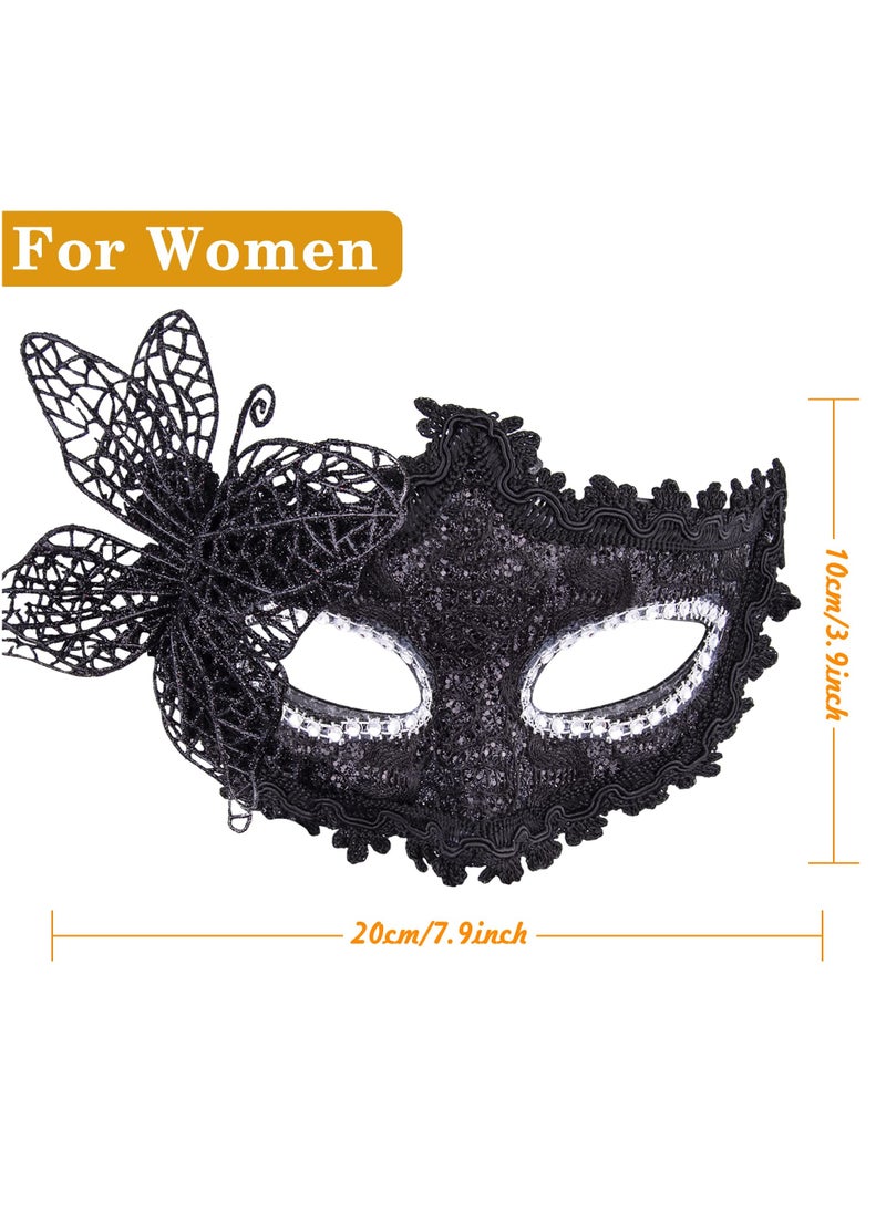 SYOSI Couple Masquerade Masks Set Venetian Party Mask Mardi Gras Mask for Women and Men  - Image 4
