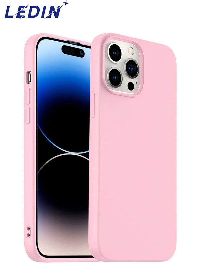 ليدين جراب سيليكون لهاتف iPhone 14 Pro، جراب هاتف كامل الجسم، ناعم الملمس، غطاء مقاوم للصدمات مع بطانة من الألياف الدقيقة - Image 1