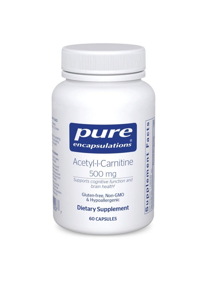 Pure Encapsulations Acetyl-L-Carnitine 500 mg - Memory & Brain Supplement - Brain Support & Focus* - Gluten Free & Non-GMO - 60 Capsules - Image 1