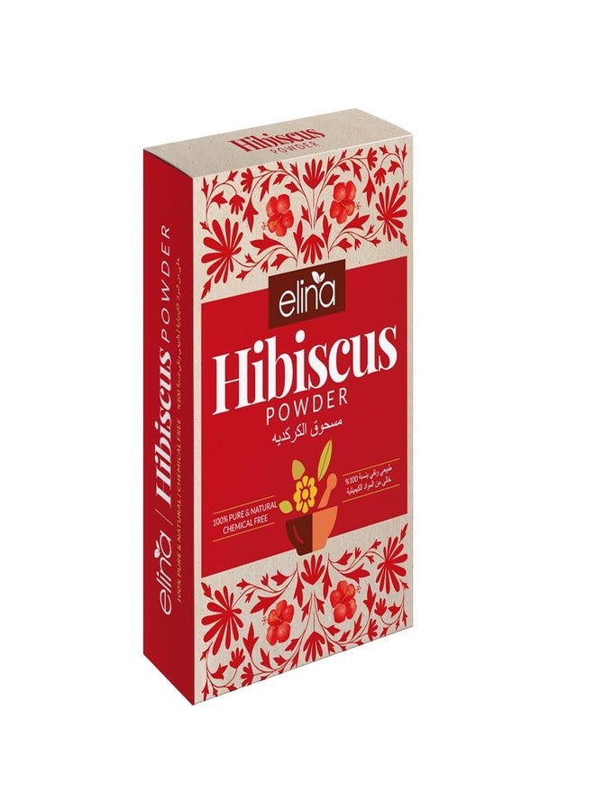 Elina Hibiscus Powder for Hair Growth | Pure & Natural Gudhal Flower Powder for Hair Care | Herbal Hair Pack for Grey Hair Treatment,Dry Scalp and Fizzy Hair 100Gm (Pack of 1) - Image 1