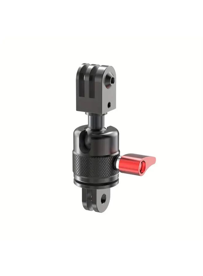 Black 360 Degree Rotating Aluminum Alloy Stand For 12 11 Action Camera - Image 1