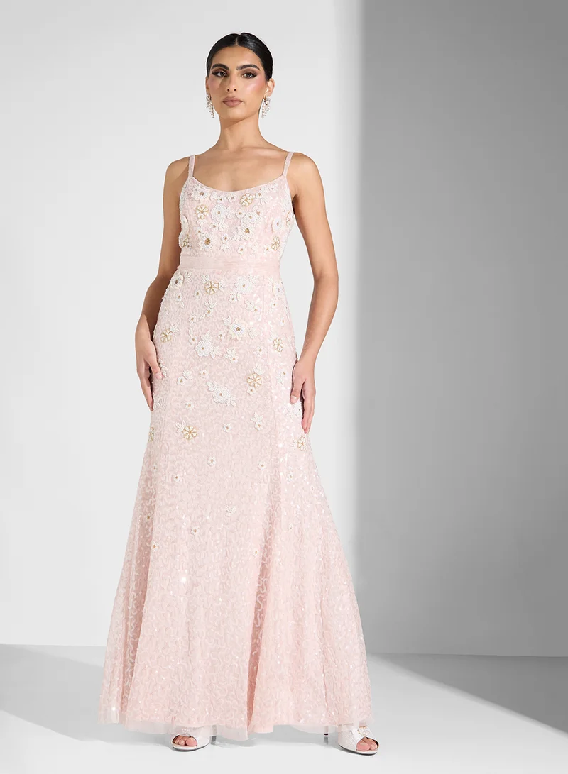 نمشي x Floral Embellished Dress