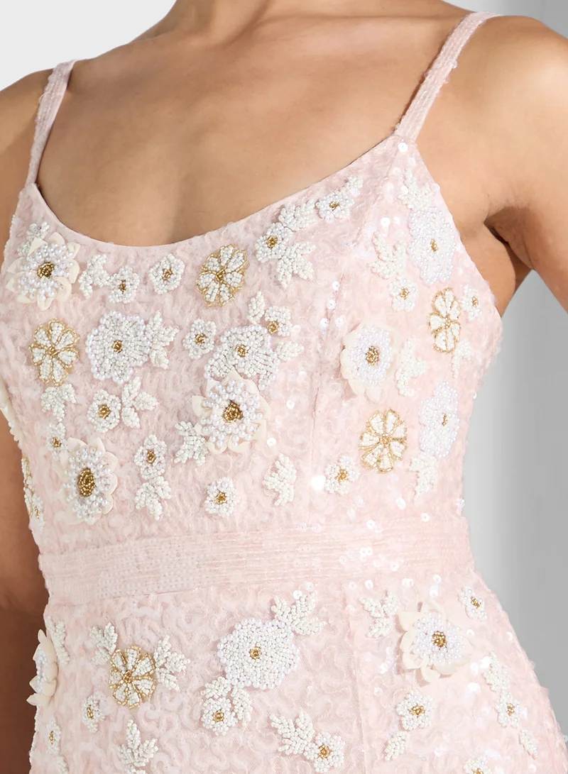 نمشي x Floral Embellished Dress