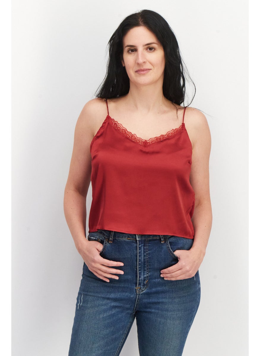 Women V-Neck Sleeveless Solid Cami Top, Maroon - pzsku/ZF8FF7BF74C7E27E4E2B0Z/45/_/1728397168/a3d95882-e1ab-4c41-b279-83cc05696cbd