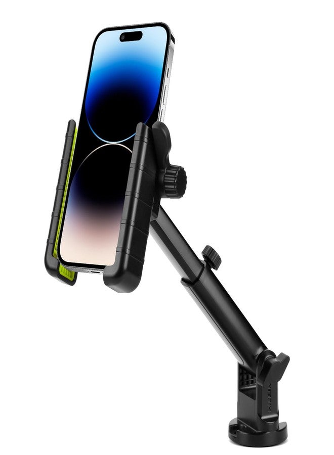 Hikeen Kayak Phone Holder, 360°Adjustable Phone Holder with Long Arm, Kayak Fishing Accessories, Kayak Phone Mount Compatible with Smartphone from 4''-7'' - Image 1