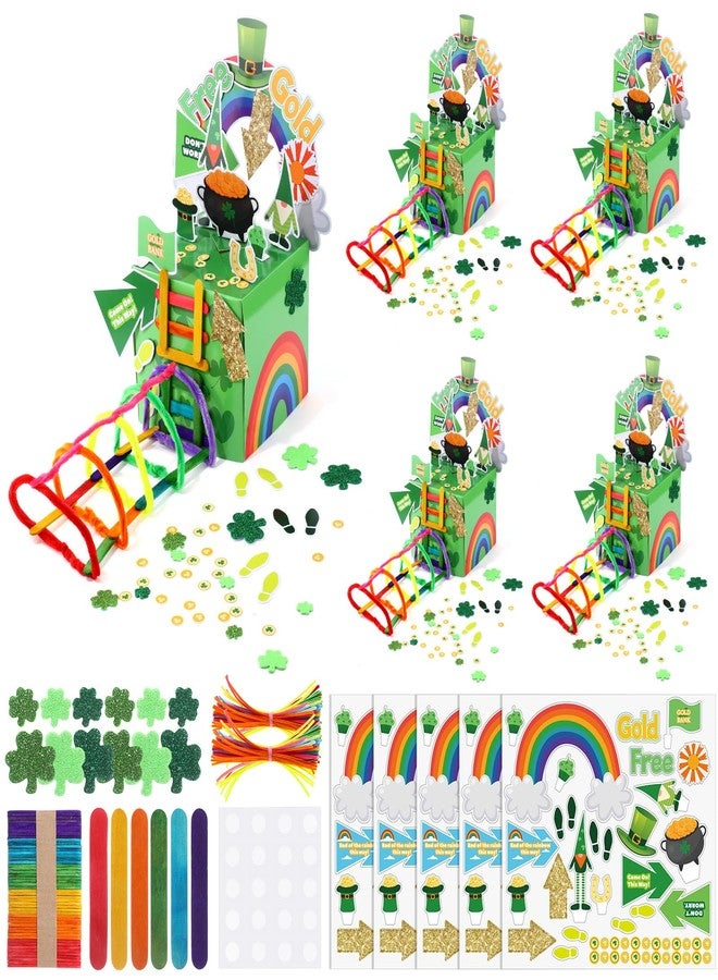 Tinlade 12 Set Leprechaun Trap Kit St Patrick's Day Decorations DIY Funny Catch a Leprechaun Trap Kit Irish Activity Party Supplies for Saint Patrick's Classroom Office Party Craft - Image 1