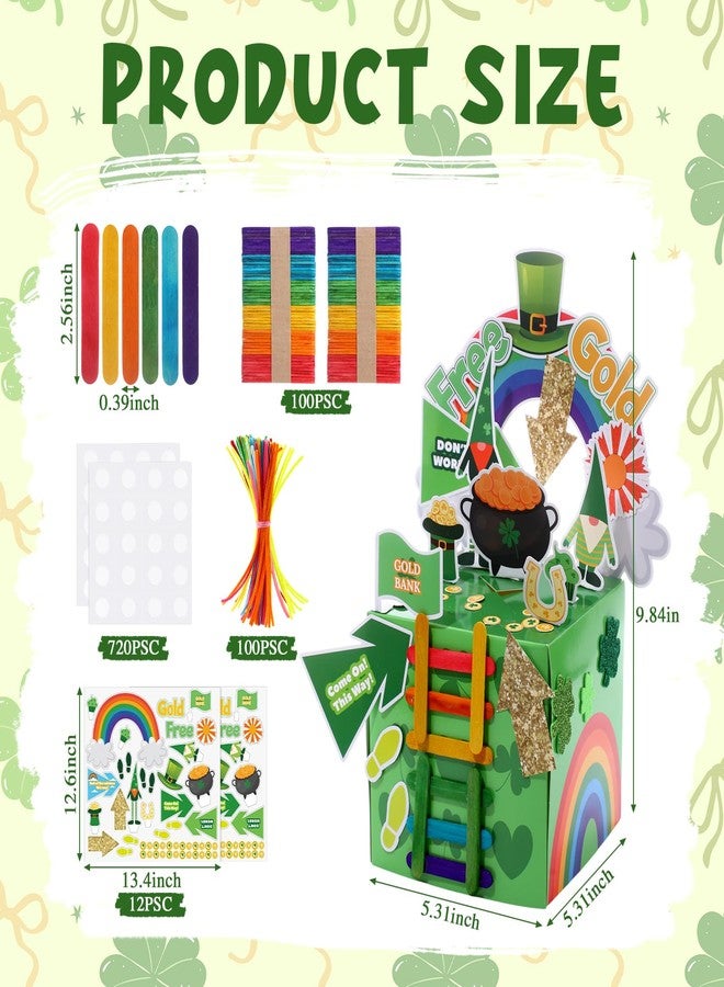 Tinlade 12 Set Leprechaun Trap Kit St Patrick's Day Decorations DIY Funny Catch a Leprechaun Trap Kit Irish Activity Party Supplies for Saint Patrick's Classroom Office Party Craft - Image 2