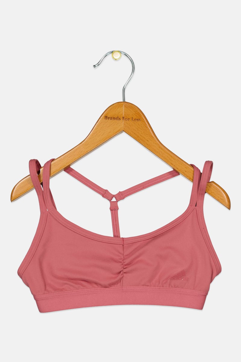 Adidas Kids Girl Sportswear Fit Non Padded Sports Bra, Dusty Pink - Image 1