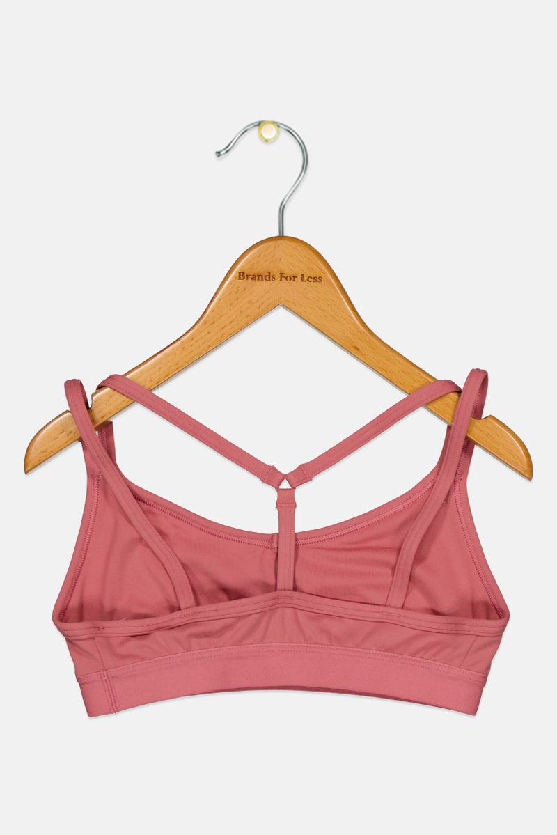 Adidas Kids Girl Sportswear Fit Non Padded Sports Bra, Dusty Pink - Image 2