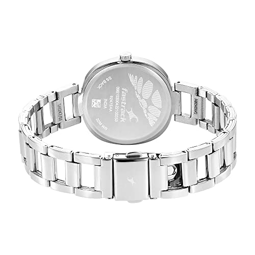 Fastrack Stunners Quartz Analog Silver Dial Silver Stainless Steel Strap Watch for Girls - NT6247SM02 - Image 4