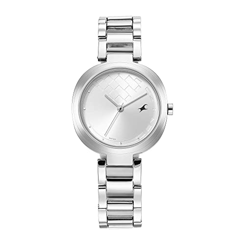 Fastrack Stunners Quartz Analog Silver Dial Silver Stainless Steel Strap Watch for Girls - NT6247SM02 - Image 1