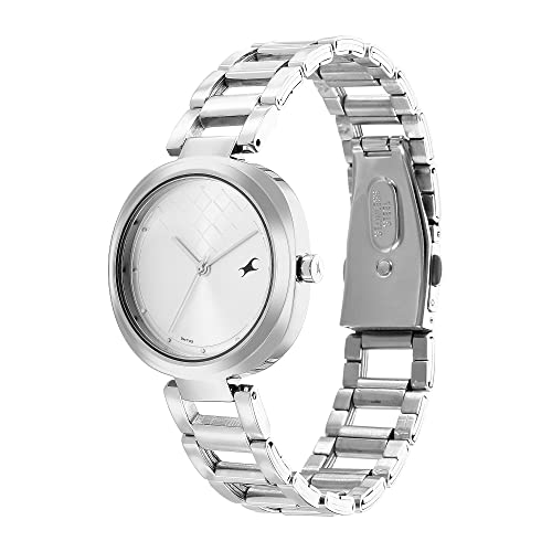 Fastrack Stunners Quartz Analog Silver Dial Silver Stainless Steel Strap Watch for Girls - NT6247SM02 - Image 3