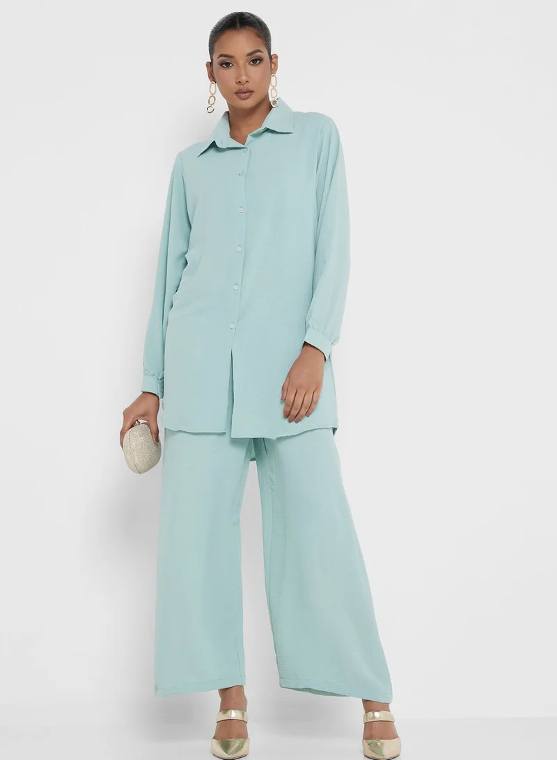 hayas closet Button Down Shirt & Pant Set