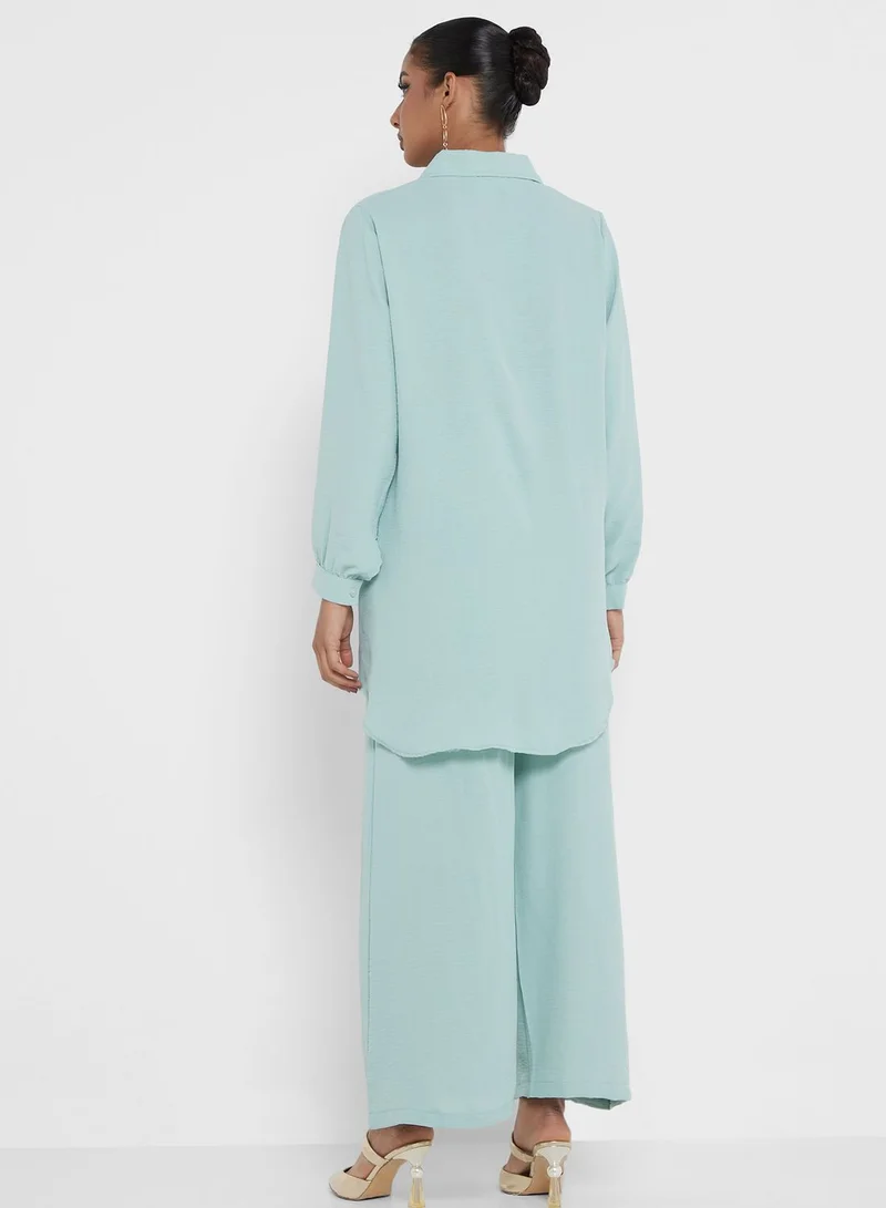 hayas closet Button Down Shirt & Pant Set