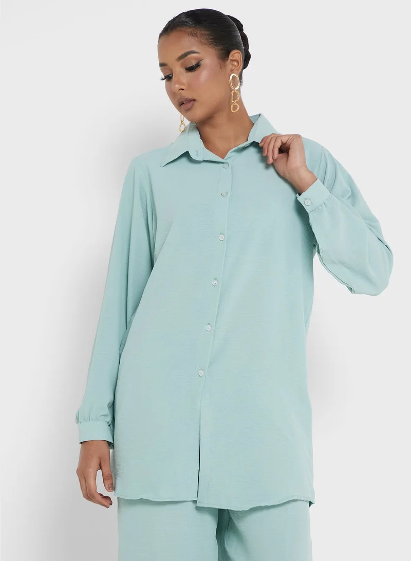 hayas closet Button Down Shirt & Pant Set