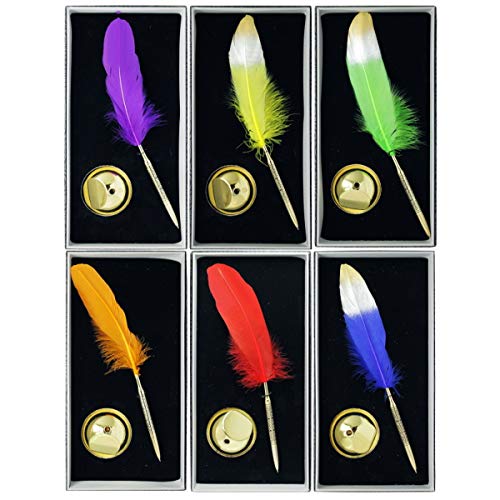 R H LIFESTYLE Feather Ball Pen With Stand and Gift Box (Pen With Round Gold Stand) - Image 3