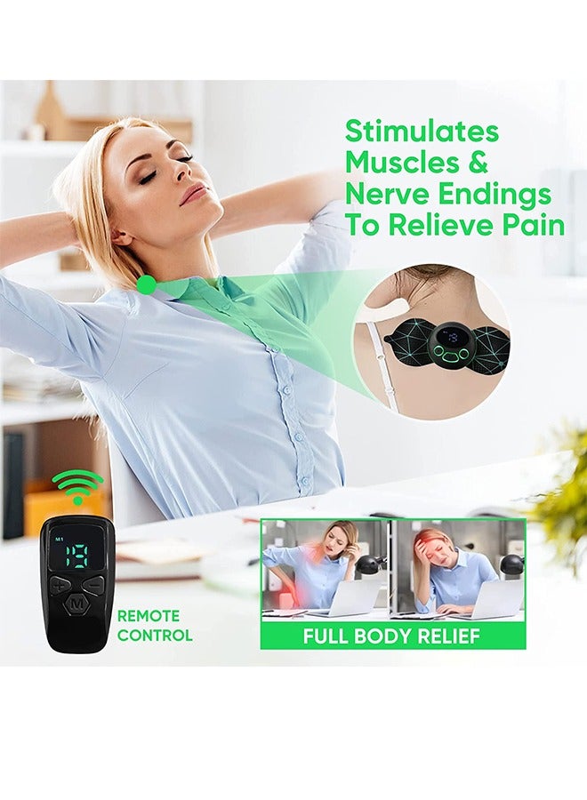 Loquat Mini 8 Modes TENS Muscle Stimulator Pad EMS Pulse Rechargeable Massage Acupuncture Machine for Neck Waist with Remote Controller - Image 5