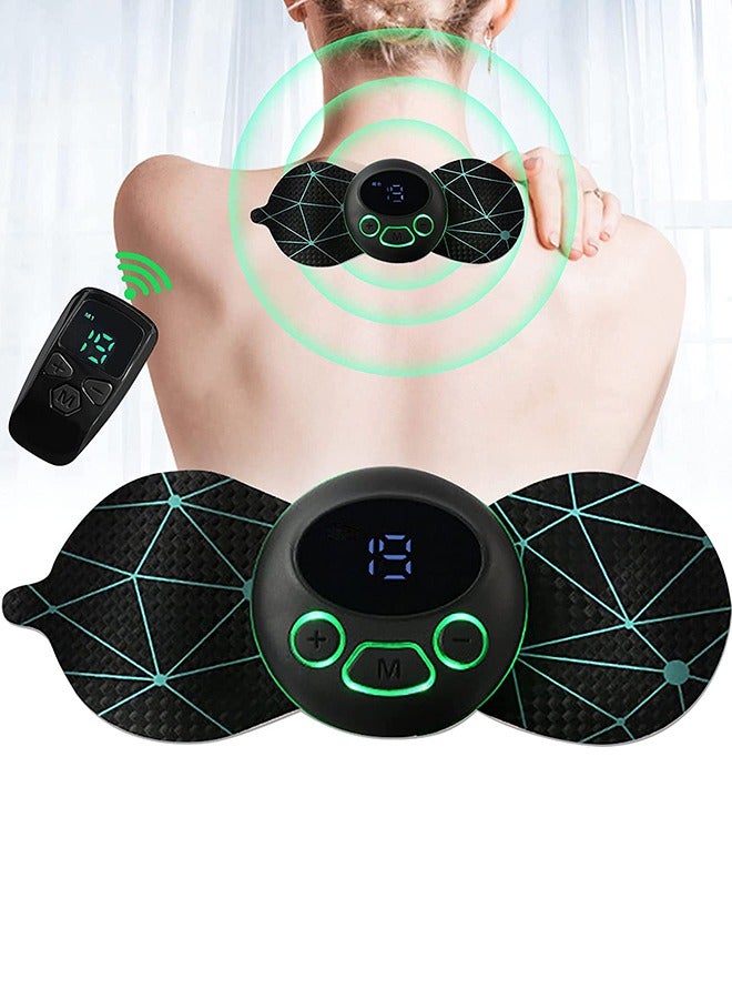 Loquat Mini 8 Modes TENS Muscle Stimulator Pad EMS Pulse Rechargeable Massage Acupuncture Machine for Neck Waist with Remote Controller - Image 1