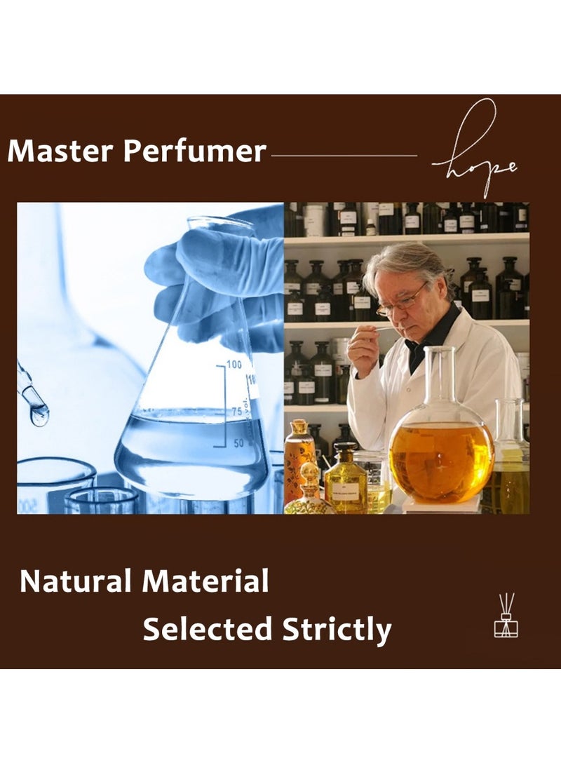200ml Reed Diffuser Set : Freesia Blended Fragrance Diffuser Air Fresheners Long-Lasting Aromatherapy Diffusers for Home Bedroom Bathroom Office Decor (10% Conc)