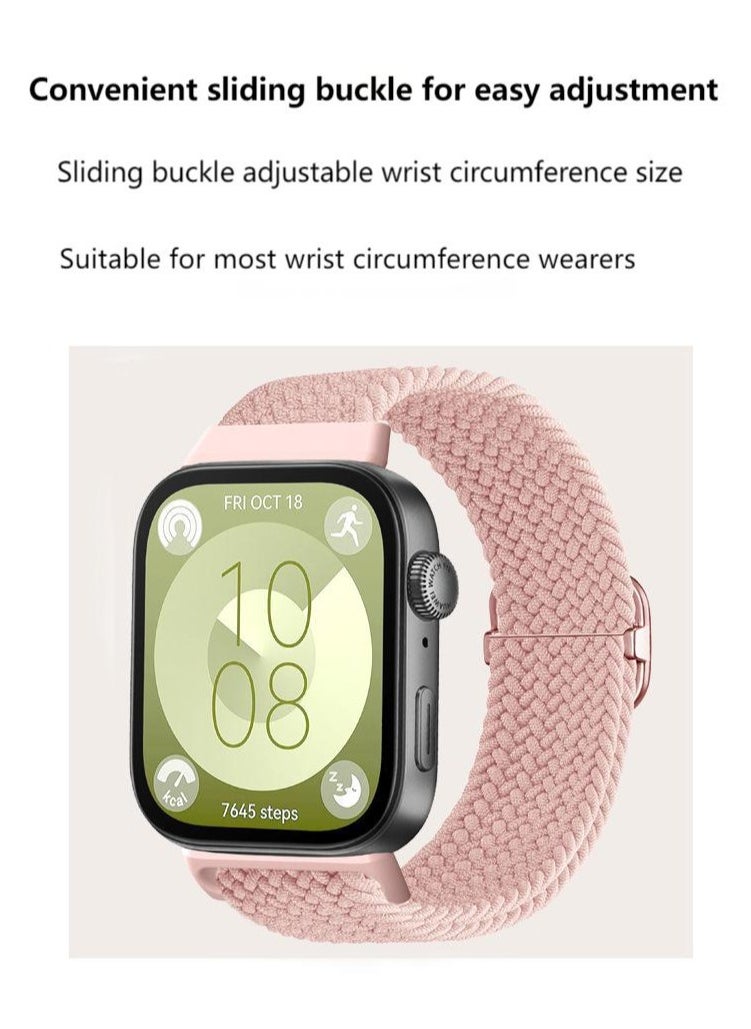 HW Suitable for Huawei Watch Fit 3 Adjustable Woven Nylon Strap  - Image 4