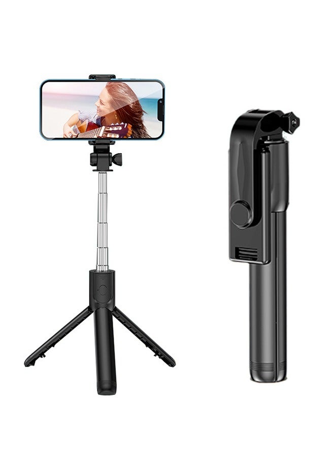 105cm Bluetooth Selfie Stick Tripod, Wireless Remote  Selfie Stick, Extendable Tripod Stand with Wireless, Selfie Stick Tripod with Light Modes, 360 Degree Rotation for iPhone/Android -Black