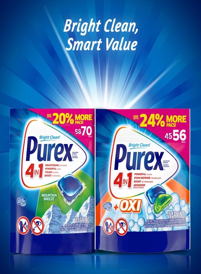 Purex 4-in-1 Laundry Detergent Pacs, Mountain Breeze, 70 Count - Image 4