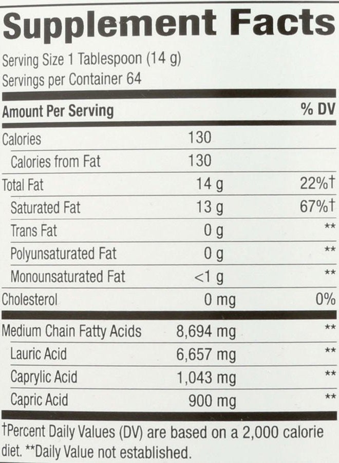 Nature's Way Organic Extra Virgin Coconut Oil, Pure Source of MCTs, Cold-Pressed, 32 Oz.  - Image 3