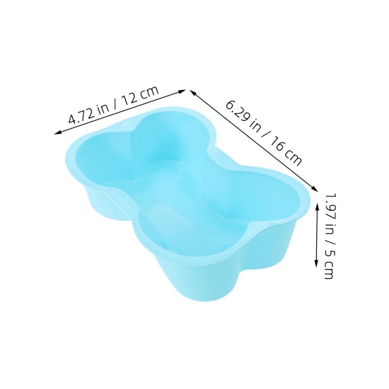 Sky Blue Bone Shaped Silicone Baking Molds 2 Pack for Cakes Chocolates Puddings - Image 3