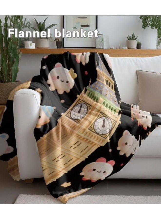 general Baby and children's cartoon flannel thin blanket (warm and comfortable, suitable for sleep, game use) 70cm*100cm - Image 4
