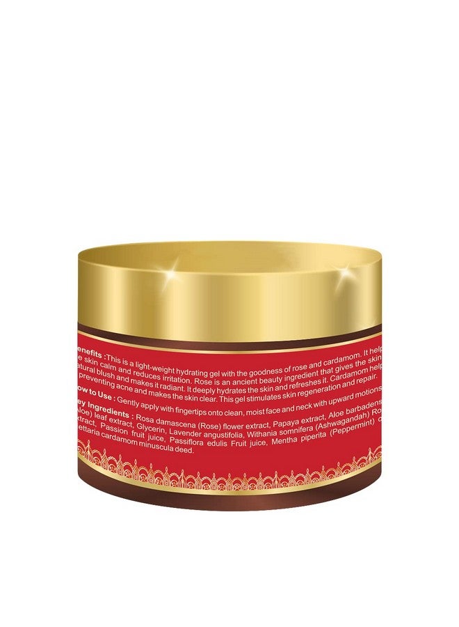 Body Gold Pure Hydrating Gel - Fresh Rose & Cardamom it Calms the skin,Reduces irritation,Hydrating,Stimulates skin regeneration,Clears the skin 50gm(GL-02) - Image 2