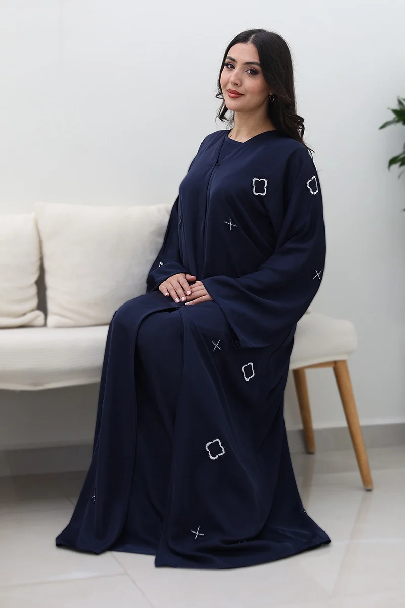 NUKHBAA Midnight Bloom Abaya-746