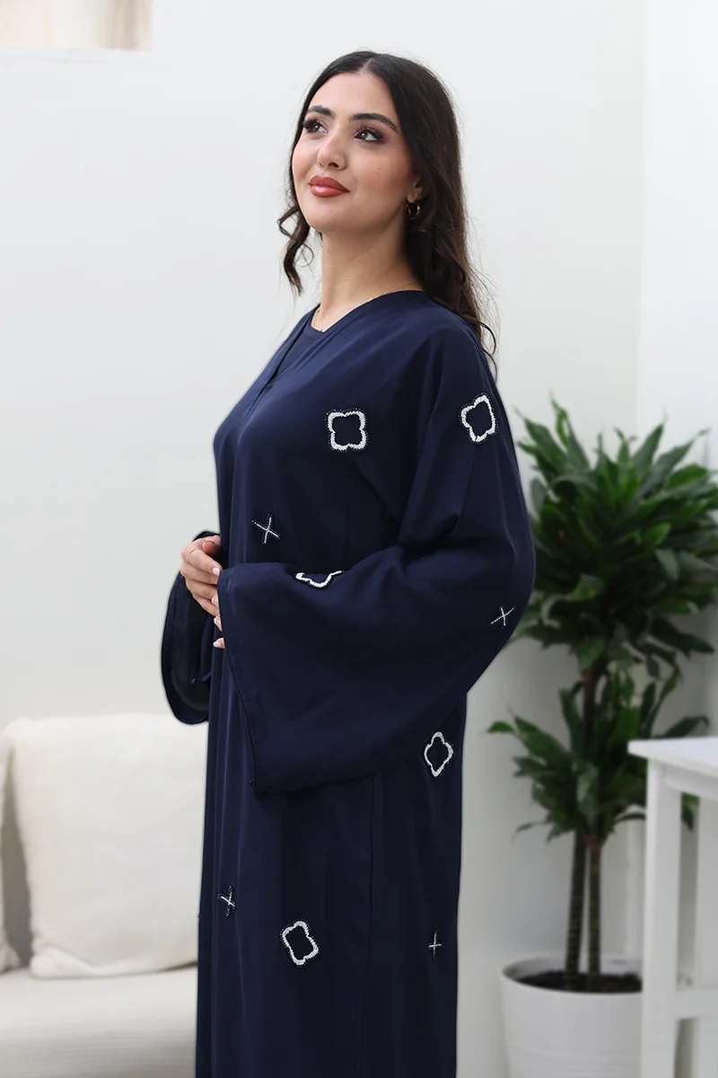 NUKHBAA Midnight Bloom Abaya-746