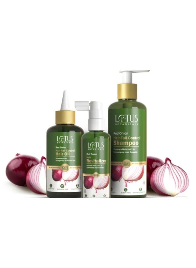 لوتس بوتنيكال مجموعة "لوتس بوتانيكالز" (Lotus Botanicals) لتنشيط الشعر بخلاصة البصل الأحمر - تشمل: مستحضر تنشيط الشعر (100 مل)، وزيت الشعر (200 مل)، وشامبو (300 مل) - (عبوة مكونة من 3 قطع) - Image 3