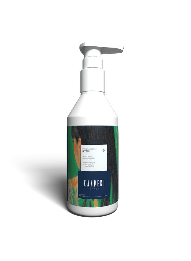 Kanpeki Kerasyl Structure Repair Shampoo For Weak and Damaged Hair | Repairs & Nourishes Damaged Hair, Restores Hair Structure, Strengthens Hair Shaft | Contains Sea Algae, Pea Proteins & Keratin | Nectru - 300gm - Image 1