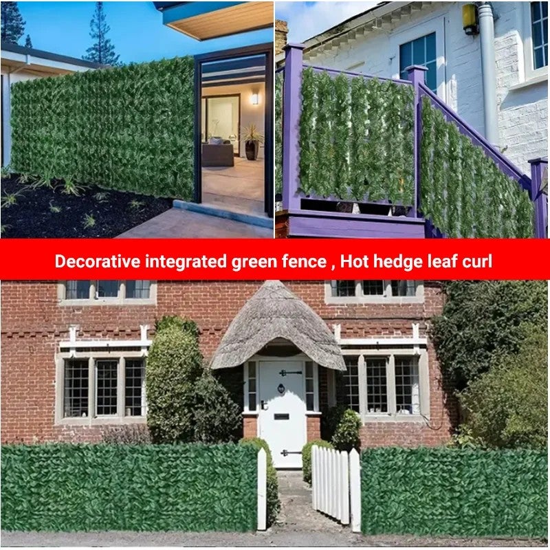 Bluejw Artificial Vegetables Enhanced Artificial Grass Vertical Green Wall Fence Panels Outdoor Eco-Friendly Plastic 0.6-2m Height Long-Lasting - Image 4