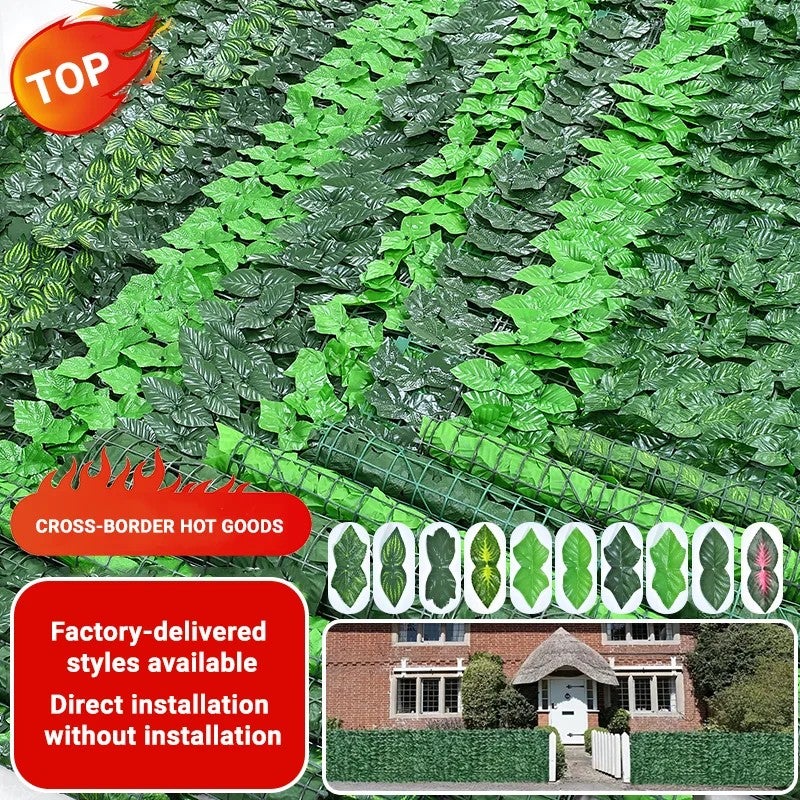 Bluejw Artificial Vegetables Enhanced Artificial Grass Vertical Green Wall Fence Panels Outdoor Eco-Friendly Plastic 0.6-2m Height Long-Lasting - Image 2