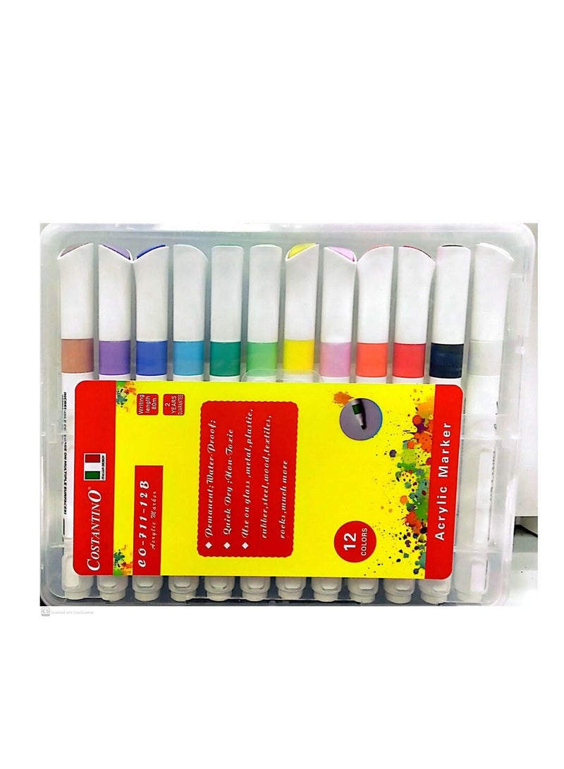 COSTANTINO 12Pieces Acrylic Marker - Image 1