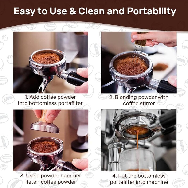 LINJIE Various color options Espresso Coffee Stirrer, Portable Espresso Coffee Needle, Anti-Caking Ground Coffee Stirring Tool, Coffee Distributor Hand Stirrer Tool for Home Kitchen Cafe(Aluminum 6 Pin, 1) User friendly optimized build - Image 2