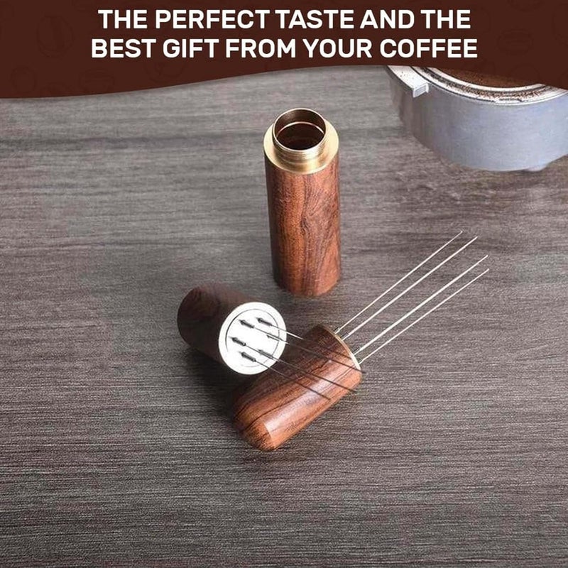 LINJIE Various color options Espresso Coffee Stirrer, Portable Espresso Coffee Needle, Anti-Caking Ground Coffee Stirring Tool, Coffee Distributor Hand Stirrer Tool for Home Kitchen Cafe(Aluminum 6 Pin, 1) User friendly optimized build - Image 5