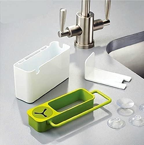 MVM Enterprise Sink AID Tidy Self Draining Sink Caddy Kitchen Sink Sponge Storage Organizer Draining Sink Caddy with Suction Cup Organizer Brush Sponge Cleaning Cloth - Image 5