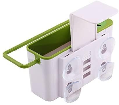 MVM Enterprise Sink AID Tidy Self Draining Sink Caddy Kitchen Sink Sponge Storage Organizer Draining Sink Caddy with Suction Cup Organizer Brush Sponge Cleaning Cloth - Image 4