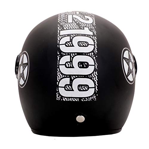 Sage Square Two Wheeler ISI Marked Guardian Cruiser Open Face Helmet for Unisex Adult (Extra - XL, Black Matte), ABS - Image 4