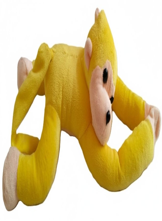 Bhudhar Ultra Plush Stuffed Hanging Monkey Soft Toy Gifts for Kids, Girls and Boys- 32cm (Yellow) - Image 1