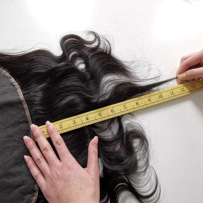 Generous 13x4 Lace Frontal Closure Body Wave Full Lace Frontal Ear to Ear Pre Plucked HD Lace Frontal Human Hair 100% Unprocessed Brazilian Virgin Hair 150% Density Remy Human Hair 14 Inch Natural Black - Image 5