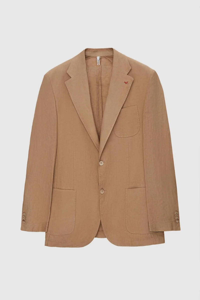 D'S DAMAT Ds Damat Regular Fit Beige Plain Fabric Jacket
