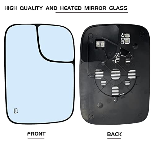 SKARUMMER Driver Left Side Blind Spot Mirror Replacement for 2005 2006 2007 2008 Dodge Ram 1500 2500 3500 Mirrors - Side View Heated Convex Mirror Glass 5161011AA - Image 2