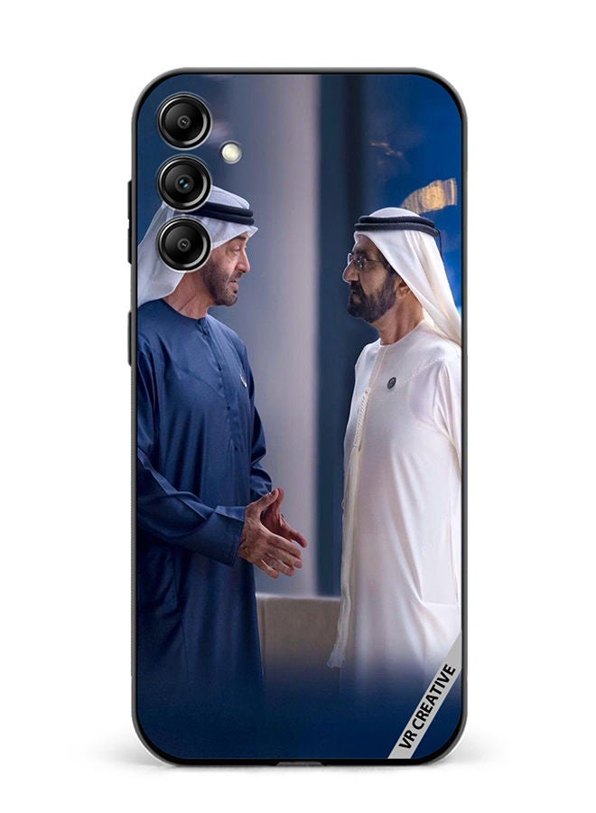 VR CREATIVE Protective Case Cover For Samsung Galaxy A14 5G/A14 Sheikh Mohamed Bin Zayed Al Nahyan And Sheikh Mohammed Bin Rashid Al Maktoum Design Multicolour - Image 1