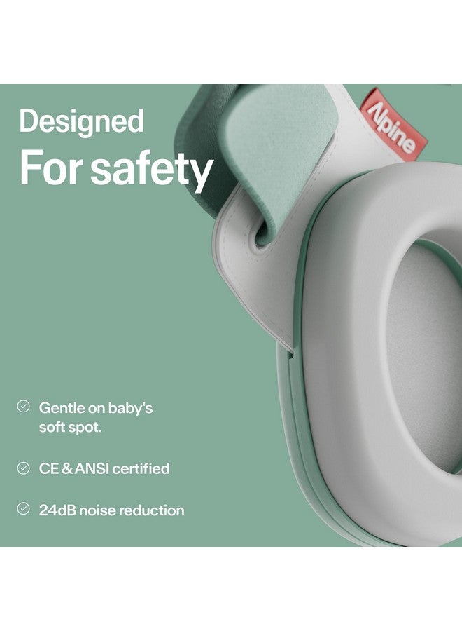 ألبين هيرينج بروتكشن سماعات ألباين مافي بيبي كومفورت - تحمي سمع الأطفال والرضع - معتمدة من CE وANSI - عصابة رأس فريدة من نوعها لملاءمة آمنة ومريحة - قابلة للتعديل المتعدد للأعمار من 3 إلى 48 شهرًا، مع تقليل الصوت بمقدار 24 ديسيبل، لون أخضر - Image 4
